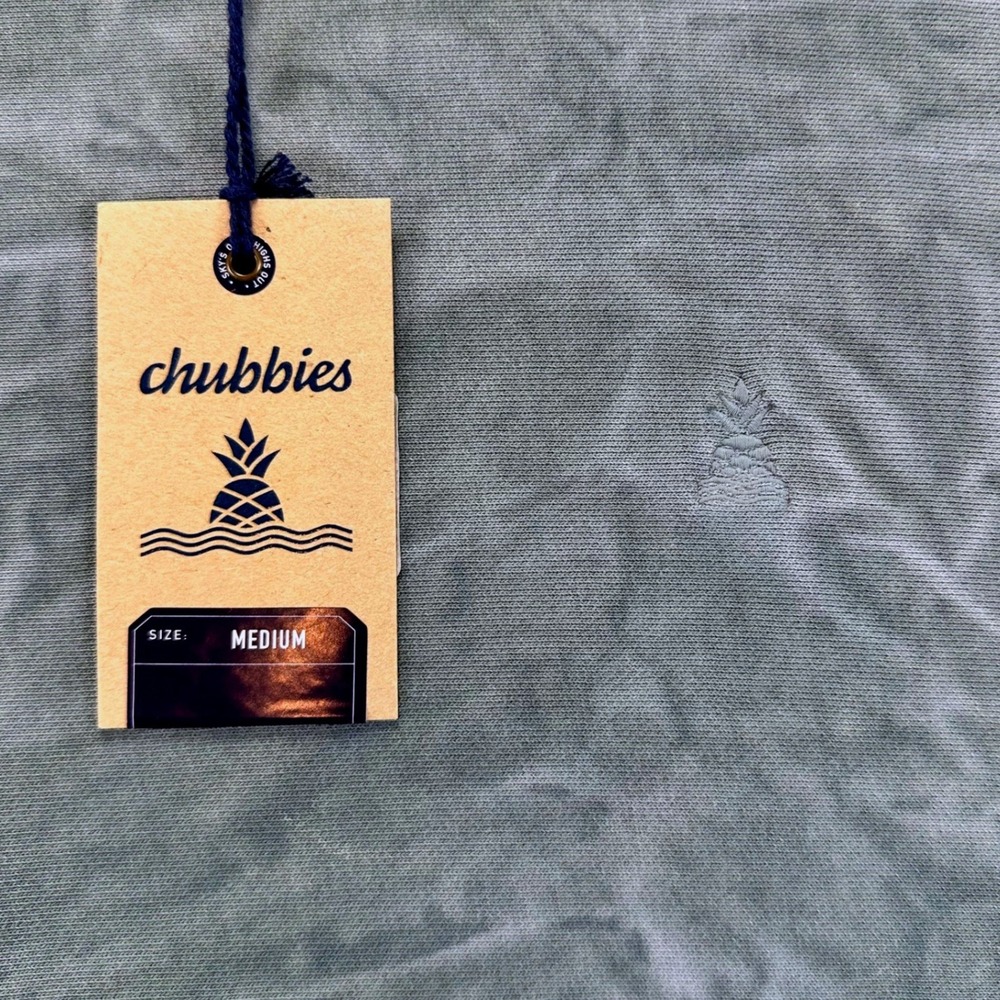Chubbies The Marshland Pebble Wash Comfort Crewneck Sweatshirt Green Mens Medium - Picture 6 of 13